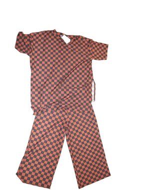 Dressed in Lala Leveled Up Ribbed Playsuit in Black + Mocha Checkerboard, Large